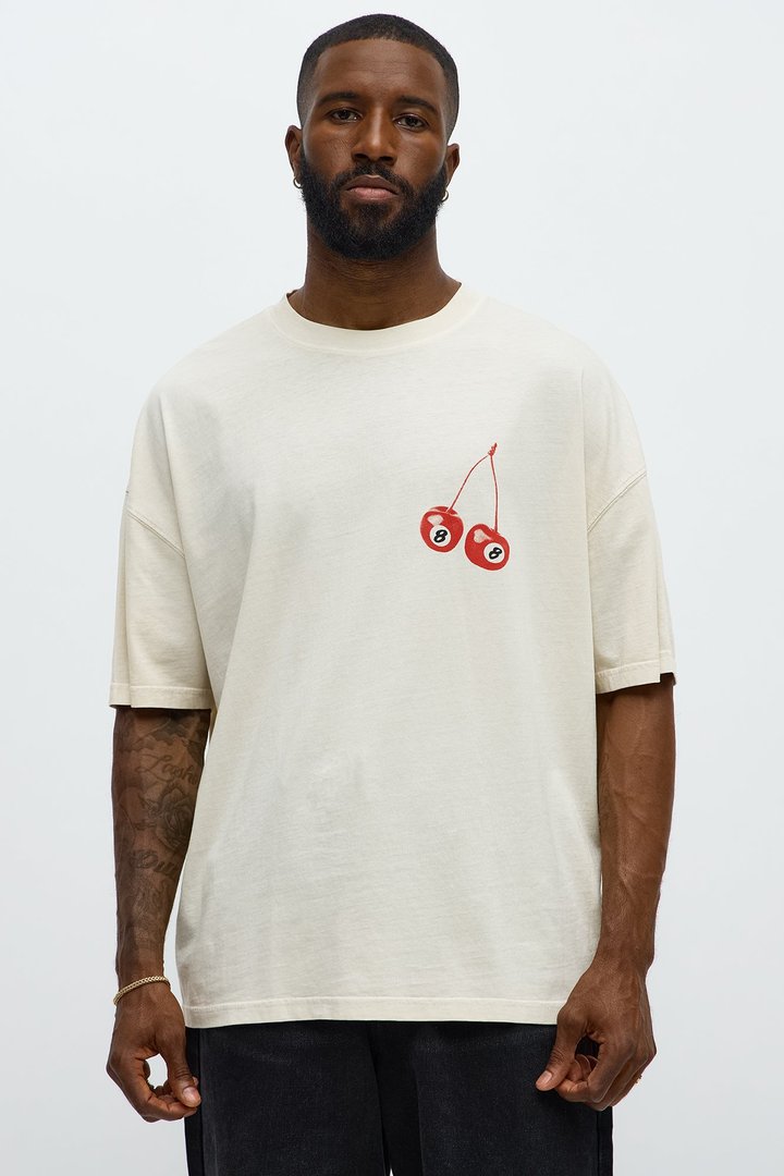 All Outta Luck Oversized Short Sleeve Tee - Cream