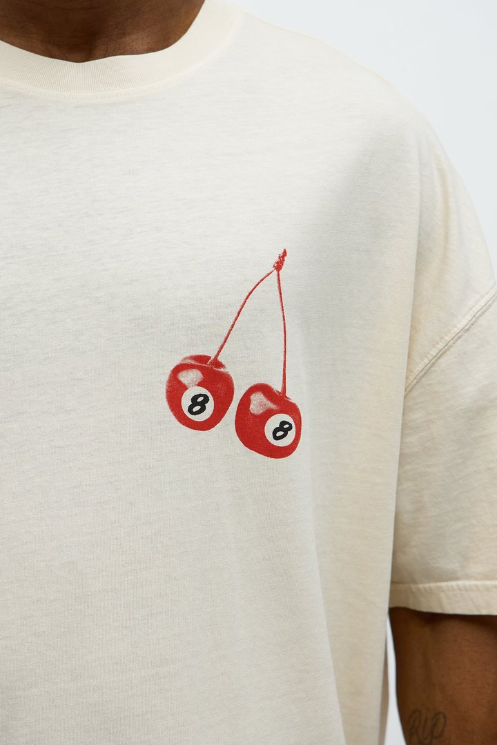 All Outta Luck Oversized Short Sleeve Tee - Cream