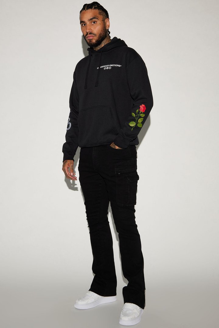 On A Good One Stacked Skinny Flare Jeans - Black