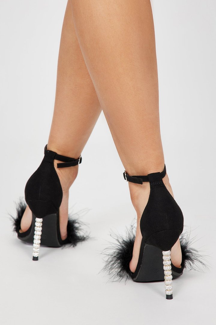 No Second Chances Heeled Sandals - Black