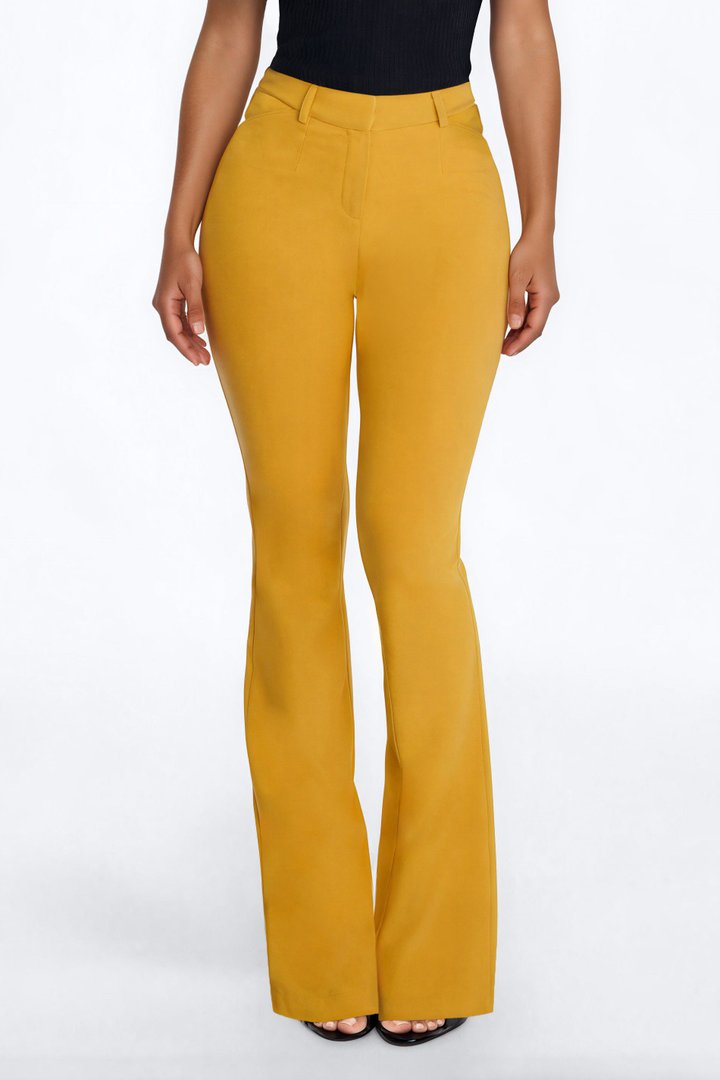 Tall Tasha Dressy High Rise Pants - Mustard