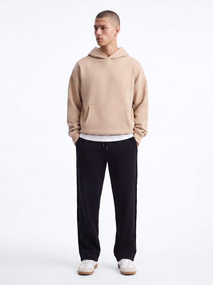 Tayson Wavy Straight Sweatpants - Black