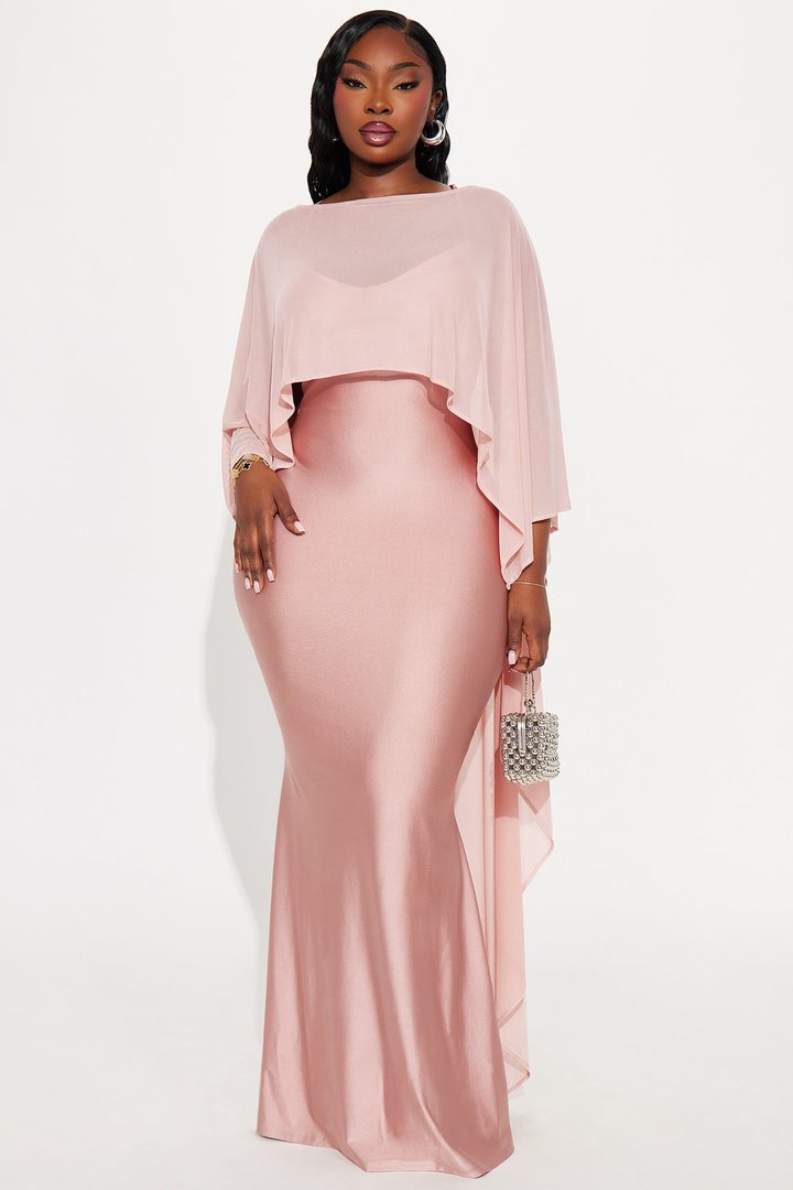 Staying True Satin Maxi Dress - Mauve