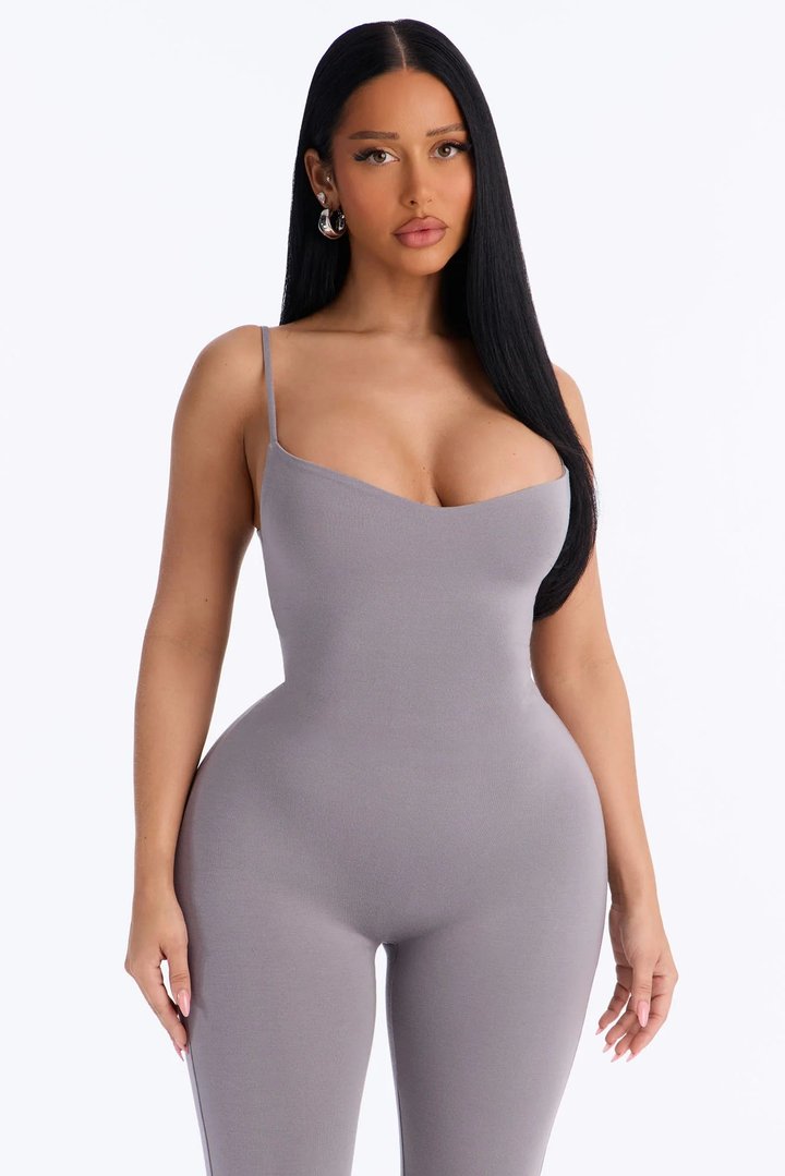 Sweetheart Premium Modal Jumpsuit - Grey