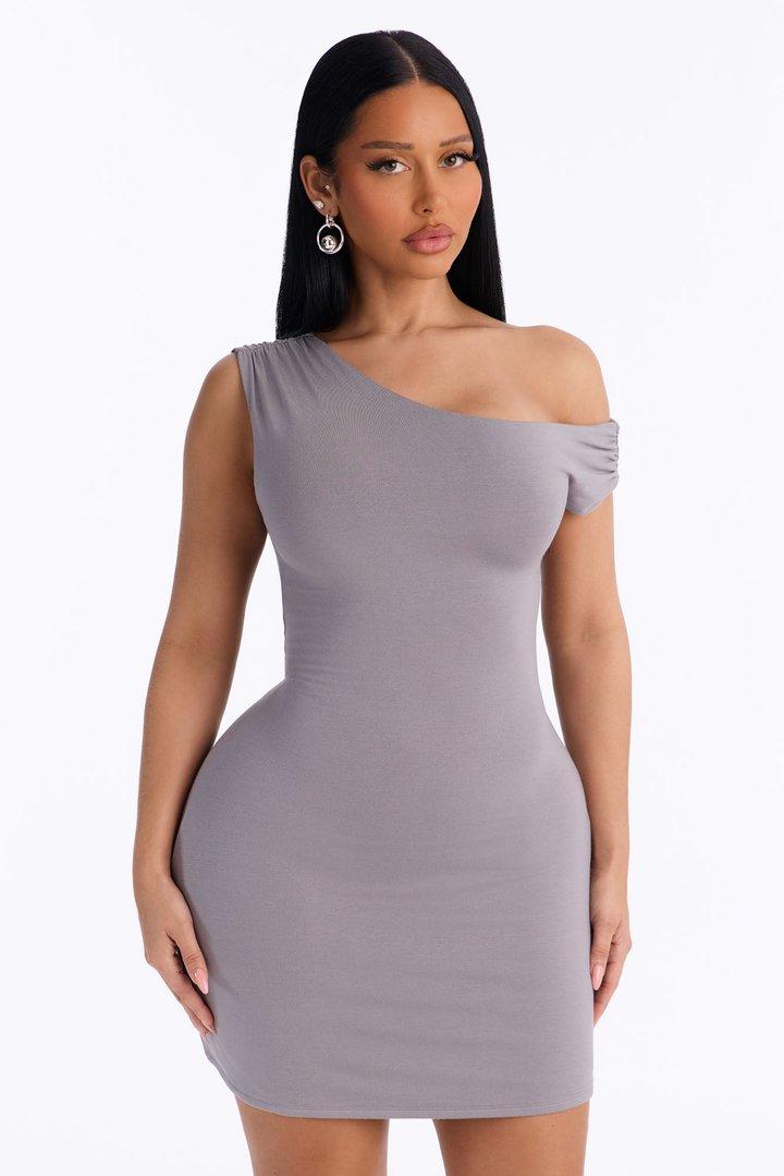 Jordan Premium Modal Mini Dress - Grey