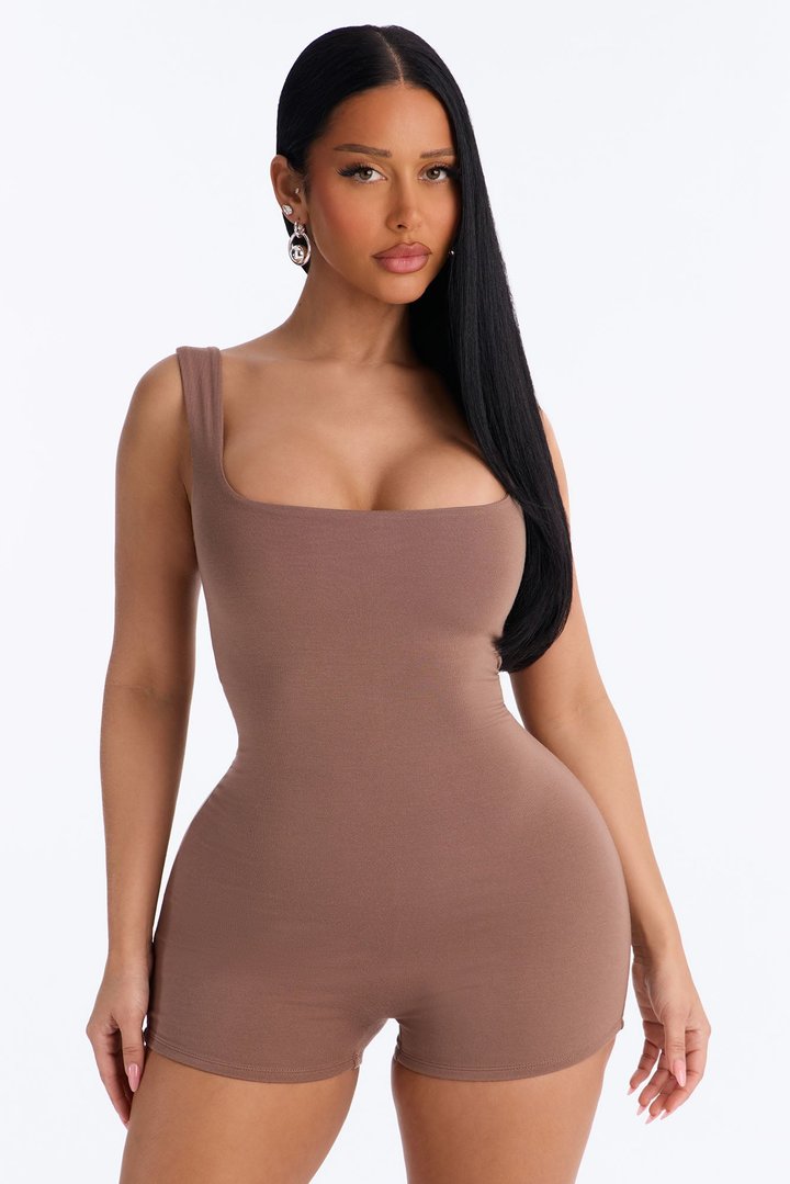 Draya Premium Modal Romper - Sand