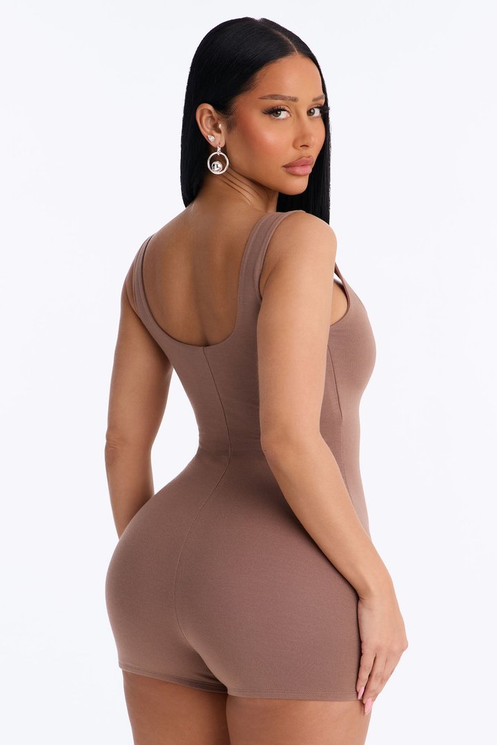 Draya Premium Modal Romper - Sand