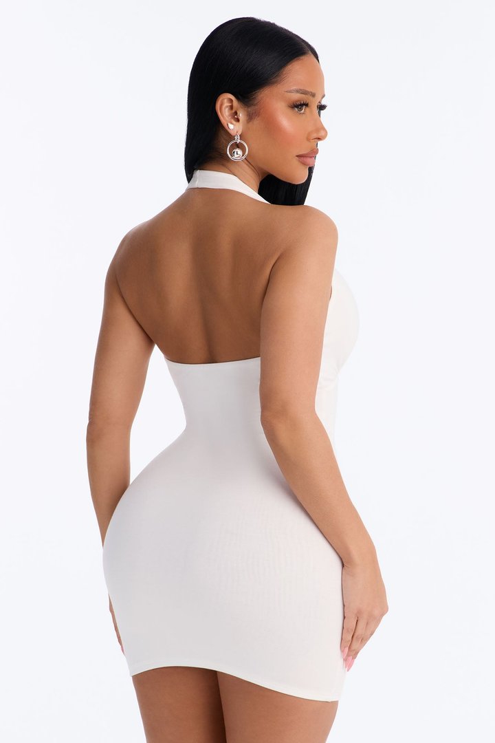 Cassie Premium Modal Mini Dress - White