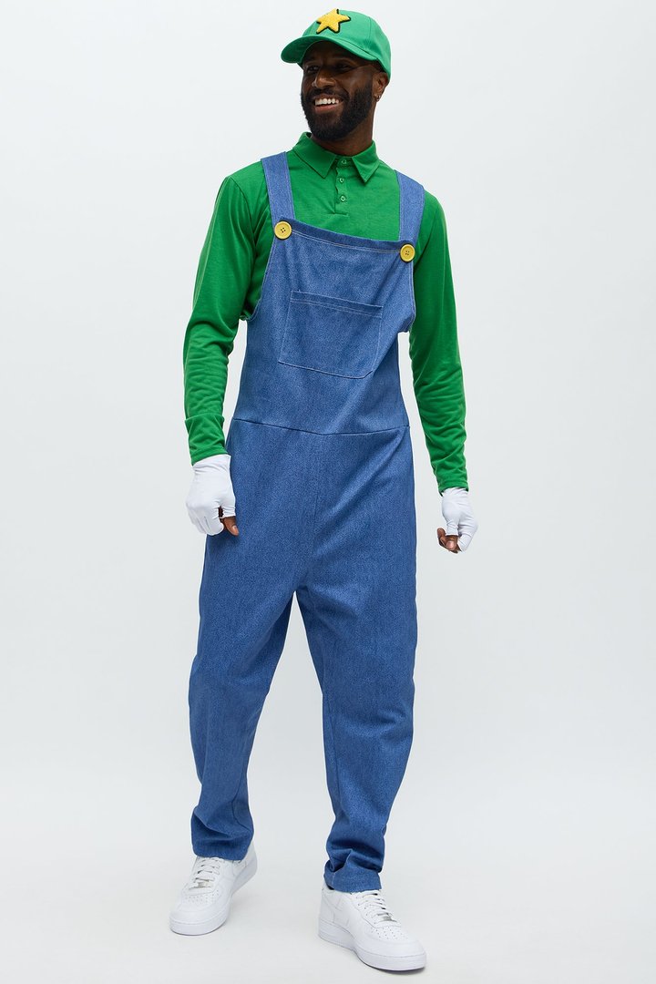 Power Up Brothers Halloween Costume - Green/combo