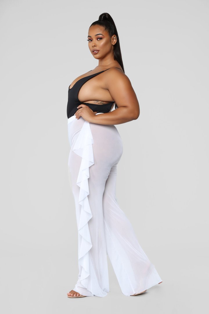 Sunshine See Through Cover Up Pant - White