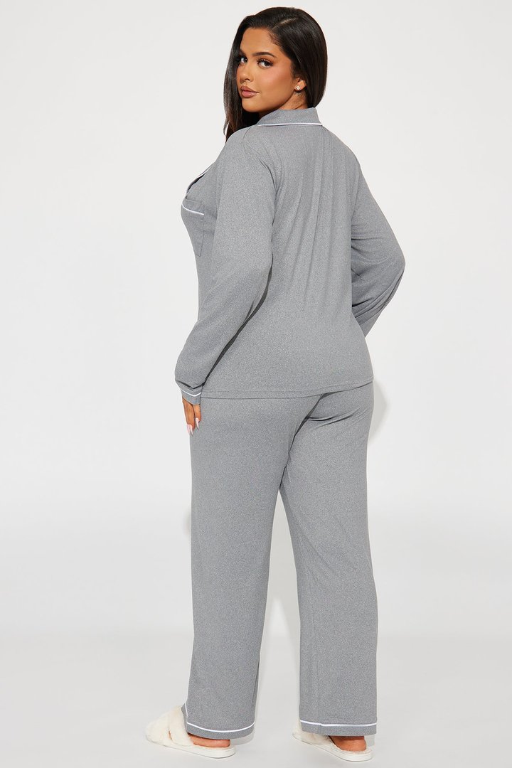 In The Morning PJ Pant Set - Heather Grey