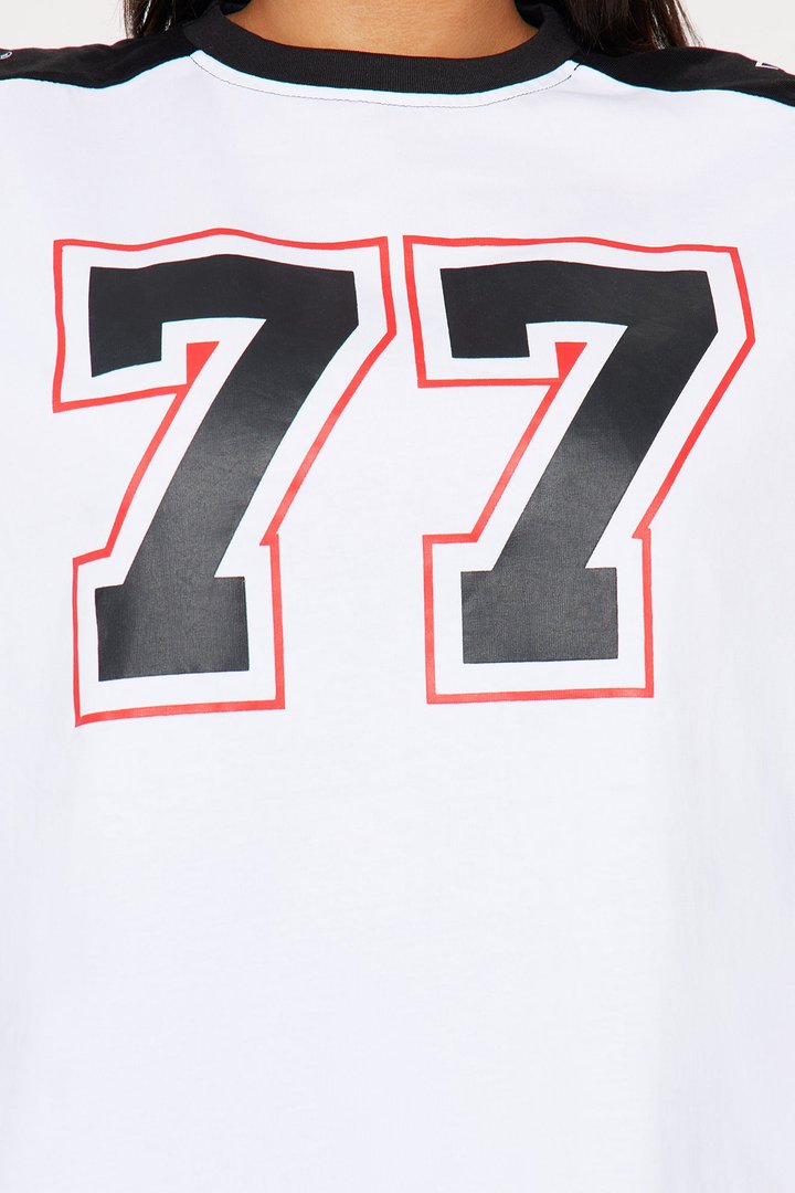 Half Time Oversized Tee - White/combo