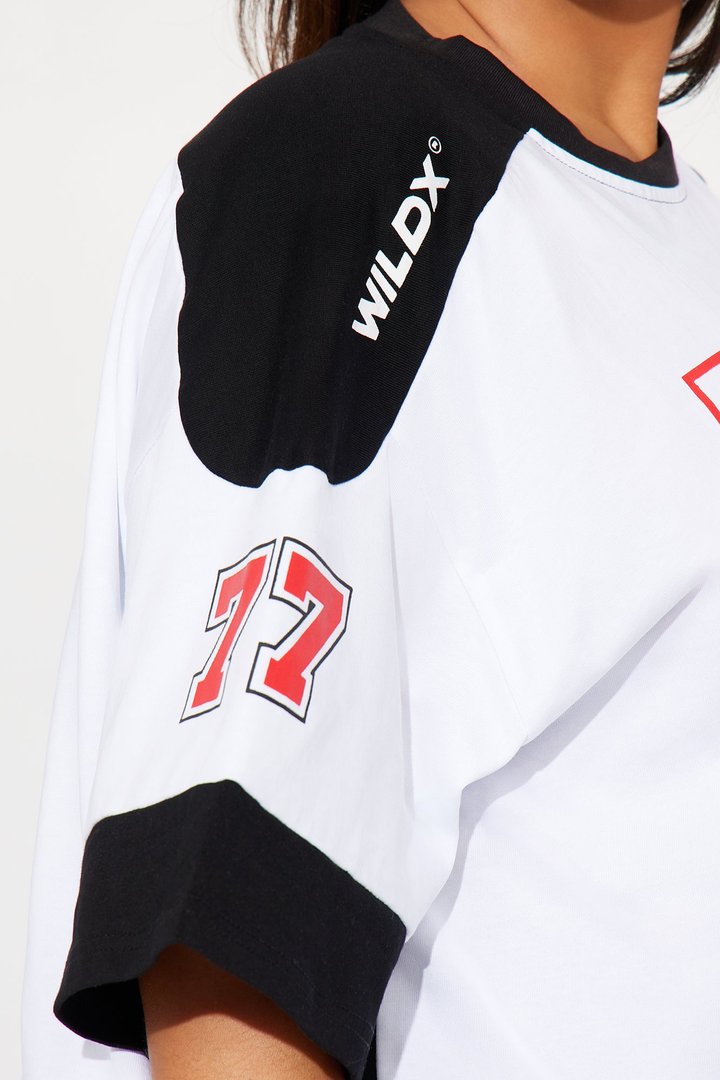 Half Time Oversized Tee - White/combo