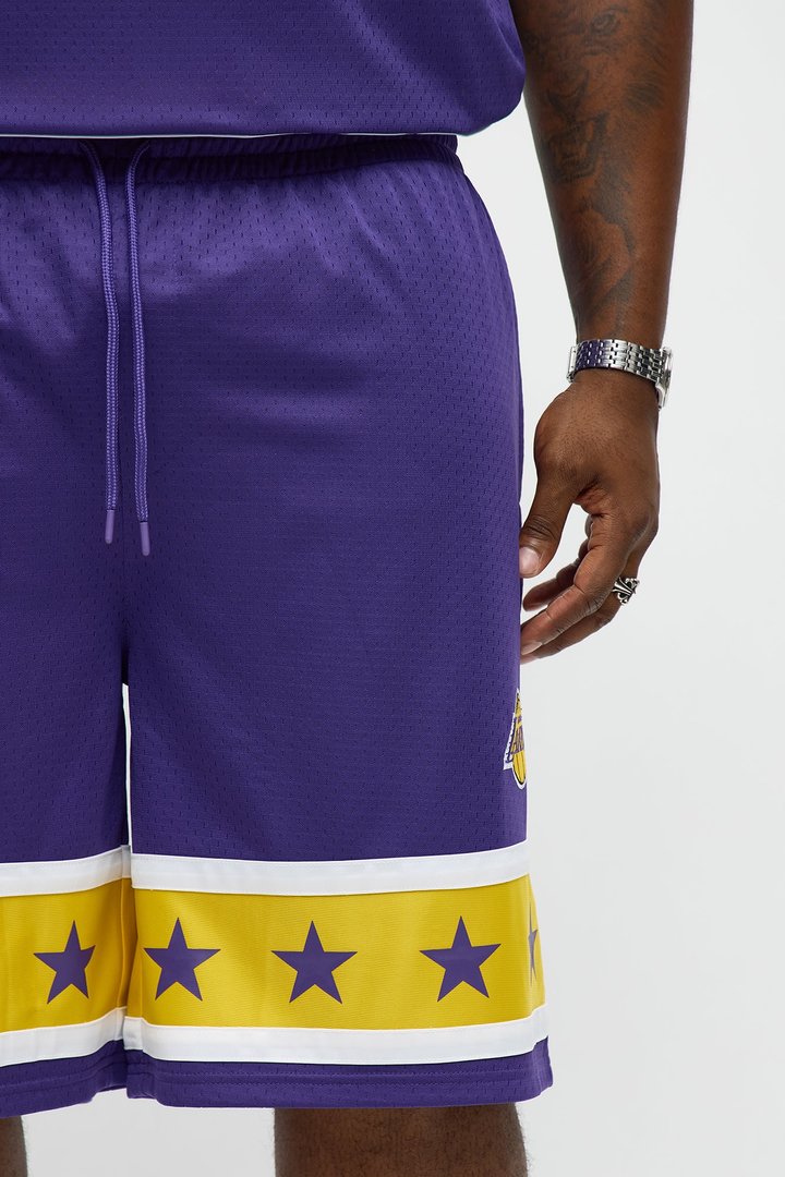Lakers Believe The Hype Relaxed Shorts - Purple