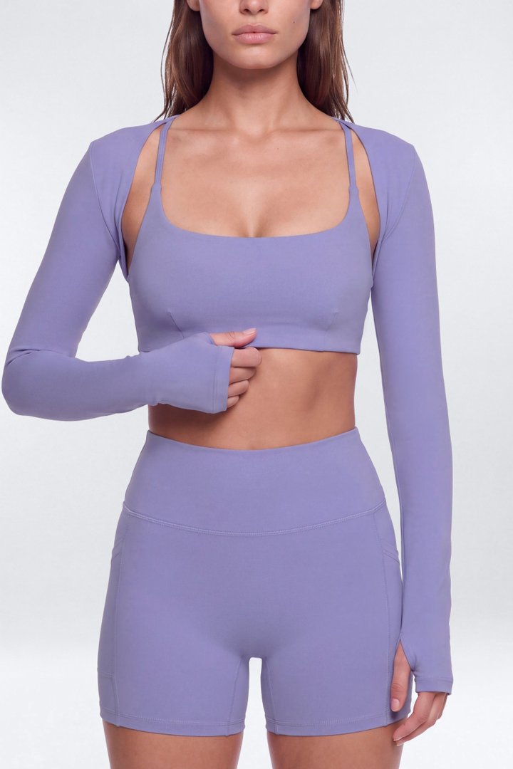 CloudForm™ Long Sleeve Shrug - Midnight Orchid