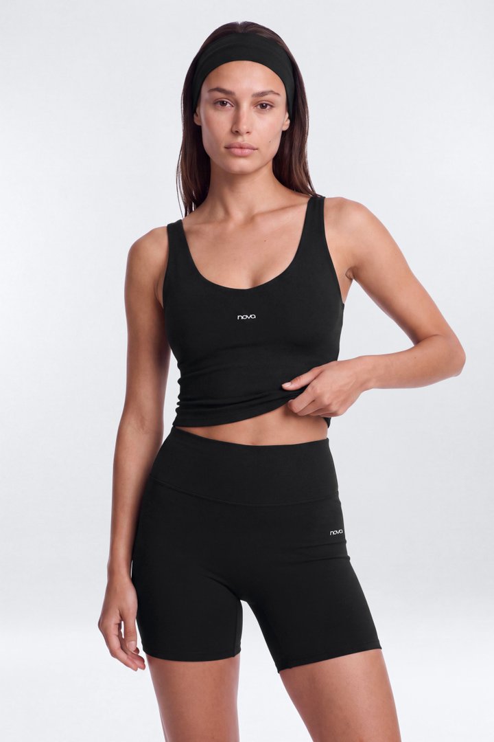 ProStretch™ V Neck Sports Tank - Black