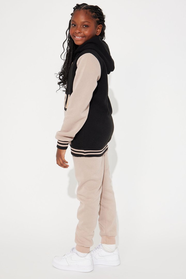 Mini I'm So Extra Fleece Set - Grey/Black