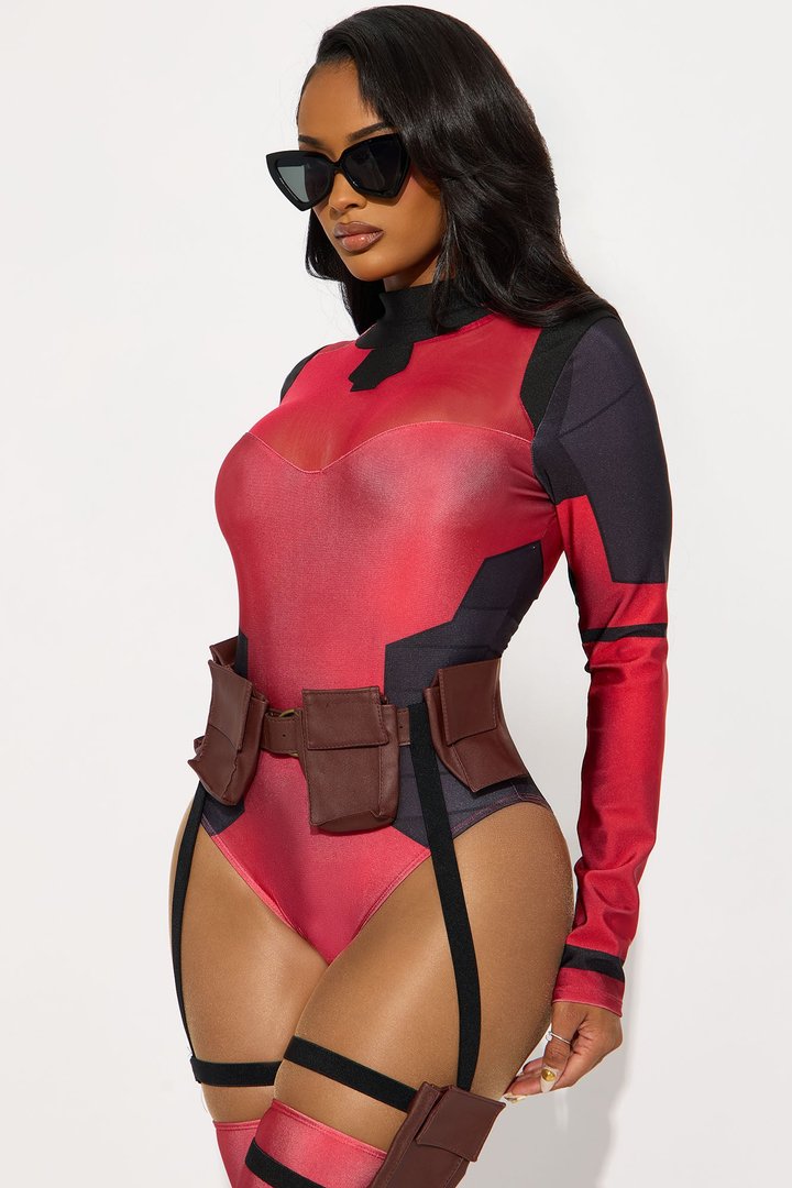 Immortal Attraction 4 Piece Costume Set - Red/combo
