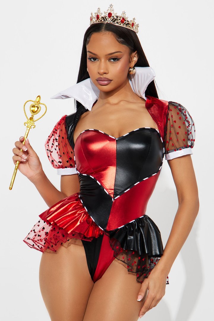 Deck Of Cards 5 Piece Costume Set - Red/combo