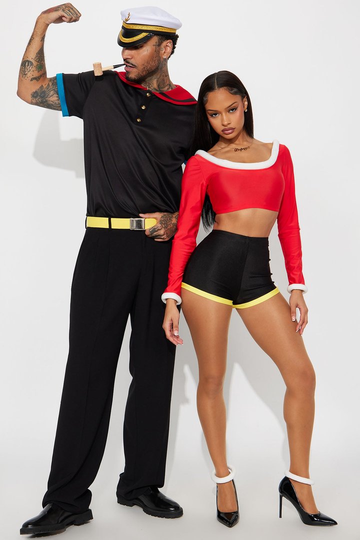 Rub Me In Oyl 4 Piece Costume Set - Red/combo