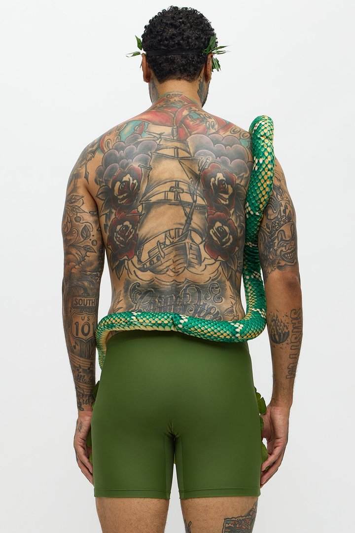 Give In To Temptation 3 Piece Costume Set - Green/combo
