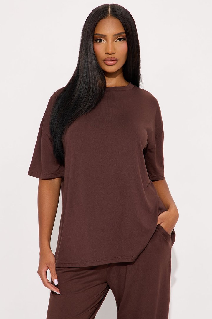 Relax Mood PJ Pant Set - Chocolate