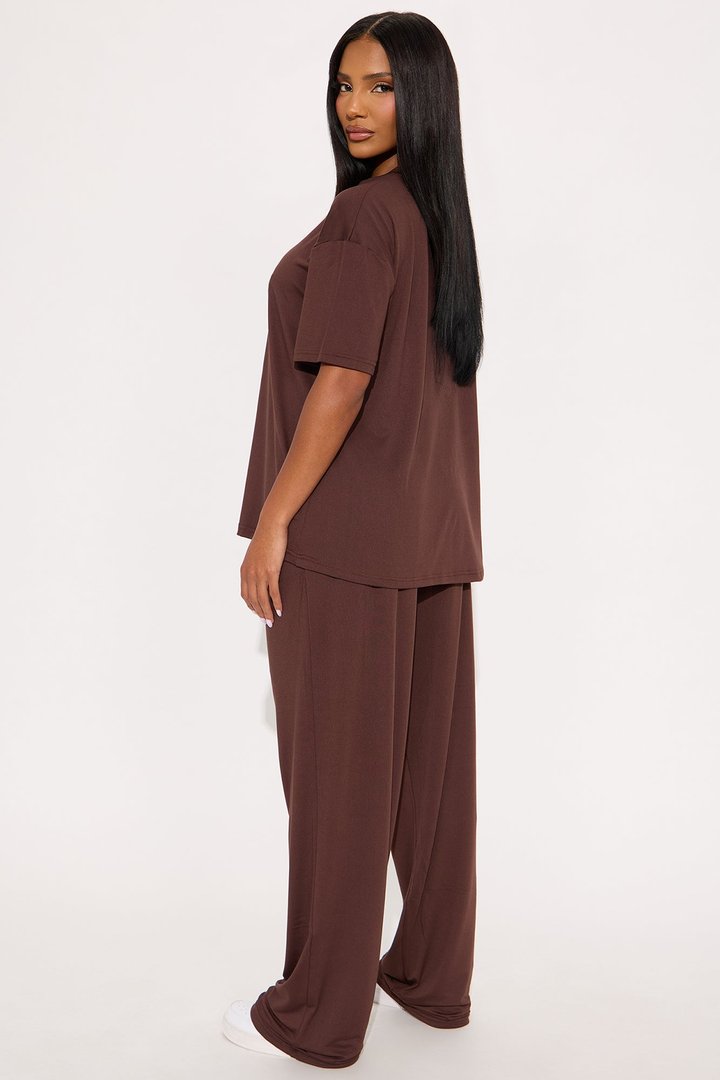 Relax Mood PJ Pant Set - Chocolate