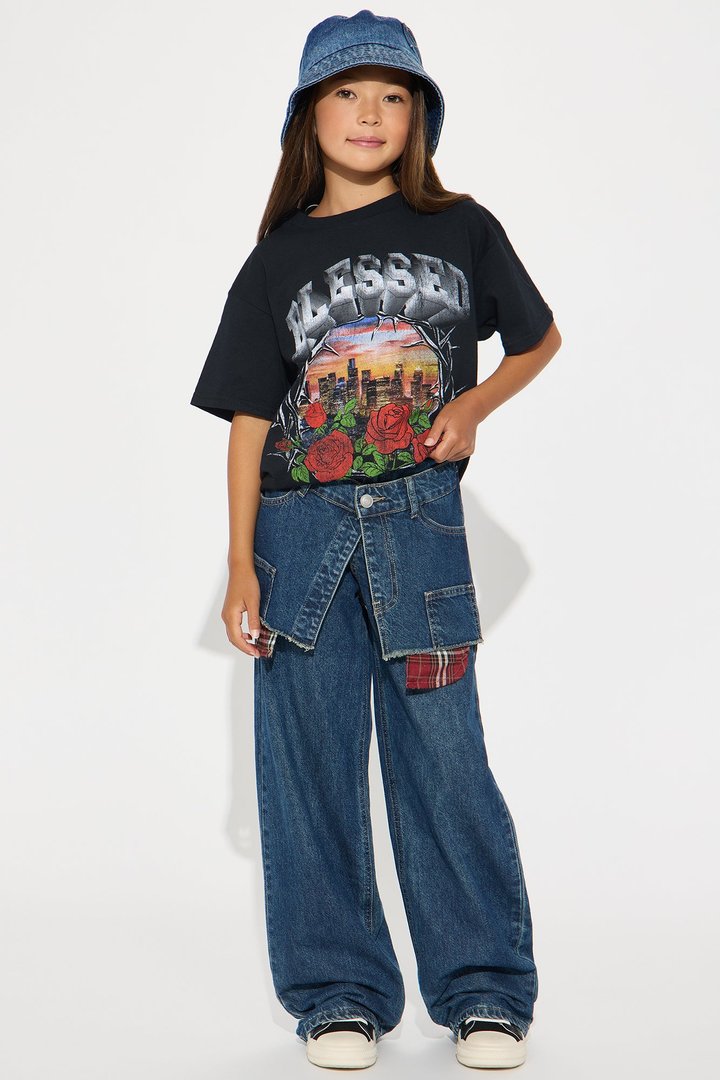 Mini Sensing A Pattern Straight Leg Jean - Dark Wash