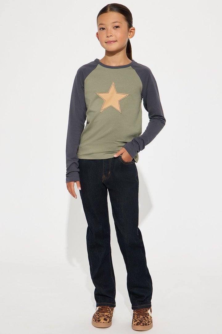 Mini Pinegrove Stretch Straight Leg Jeans - Dark Wash