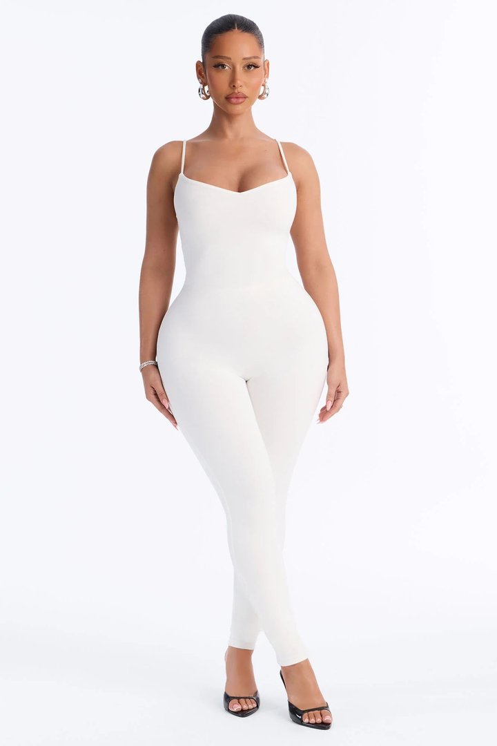 Sweetheart Premium Modal Jumpsuit - White