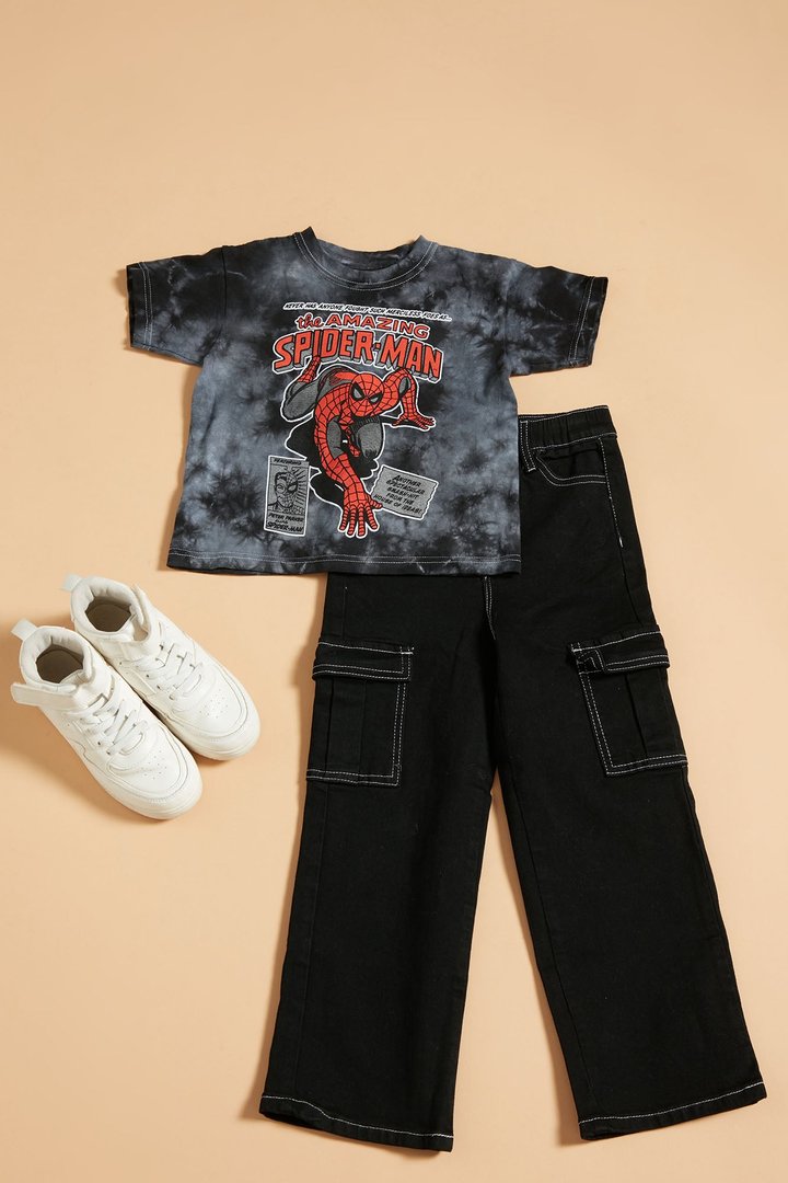 Mini Merciless Spider Man Short Sleeve Tee - Black