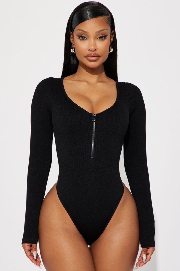 Celine Seamless Bodysuit - Black