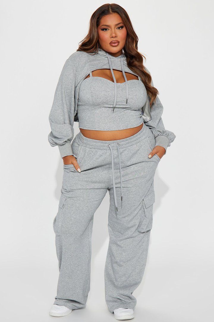 Never Blend In 3 Piece Pant Set - Grey