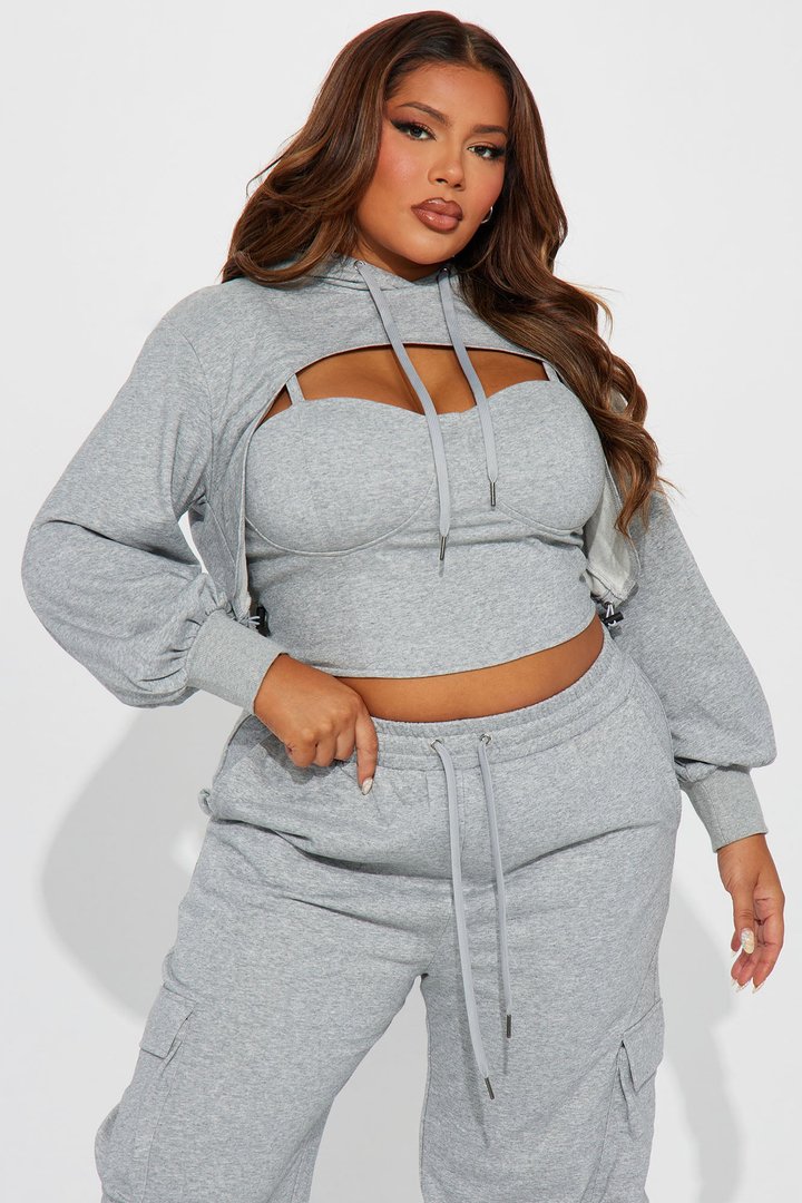 Never Blend In 3 Piece Pant Set - Grey