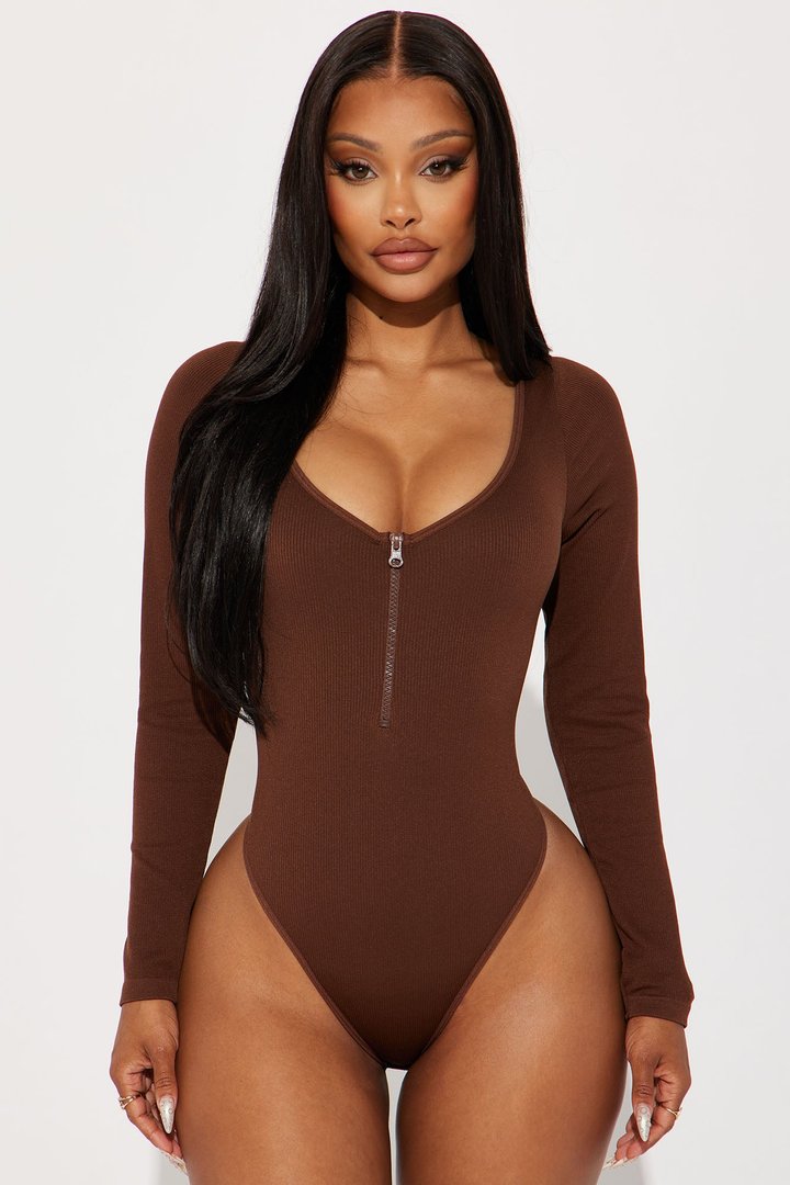 Celine Seamless Bodysuit - Brown