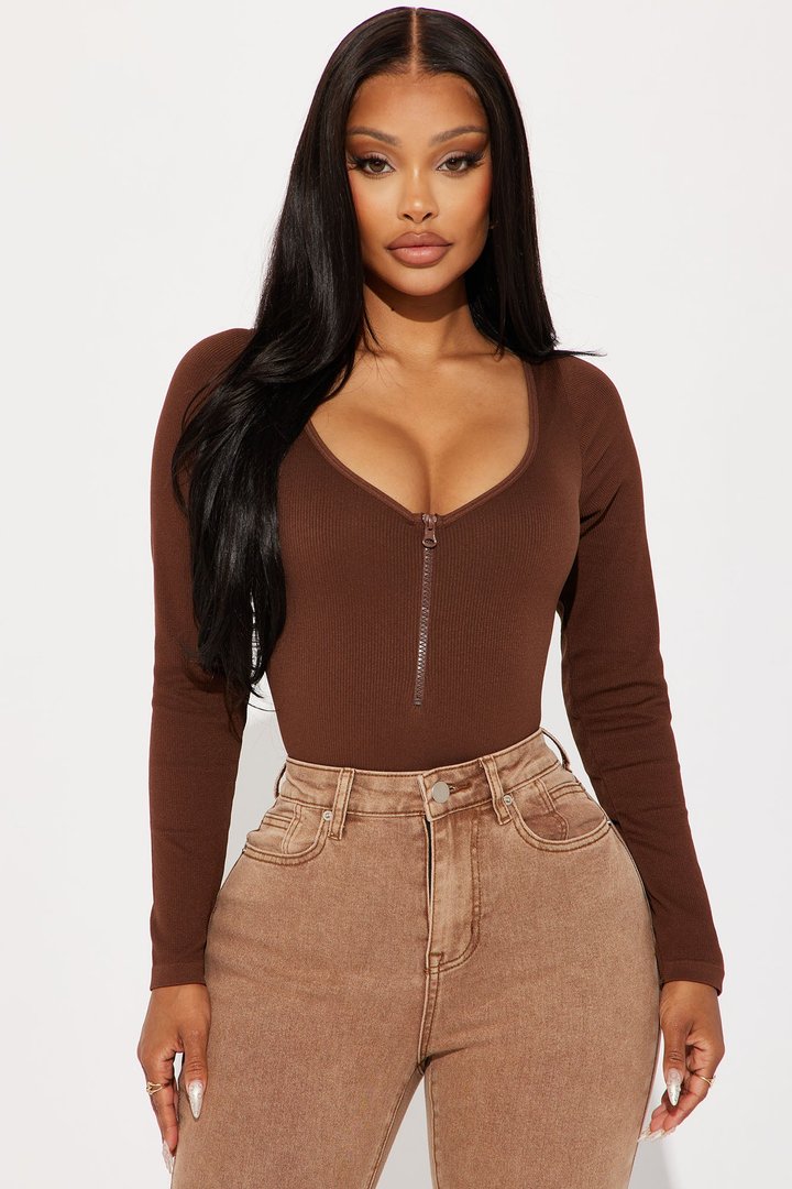 Celine Seamless Bodysuit - Brown