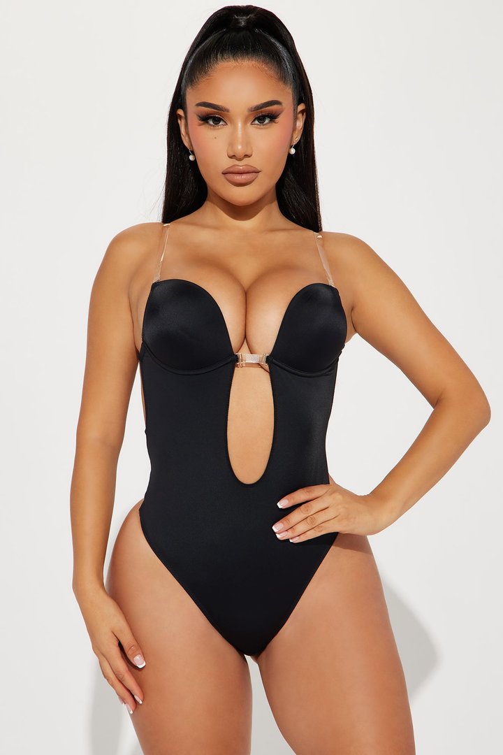 Show It Off Sculpting Shapewear Invisible Bodysuit - Black