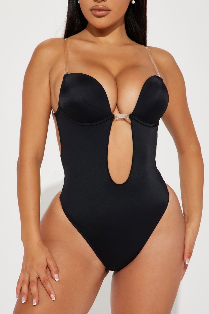 Show It Off Sculpting Shapewear Invisible Bodysuit - Black
