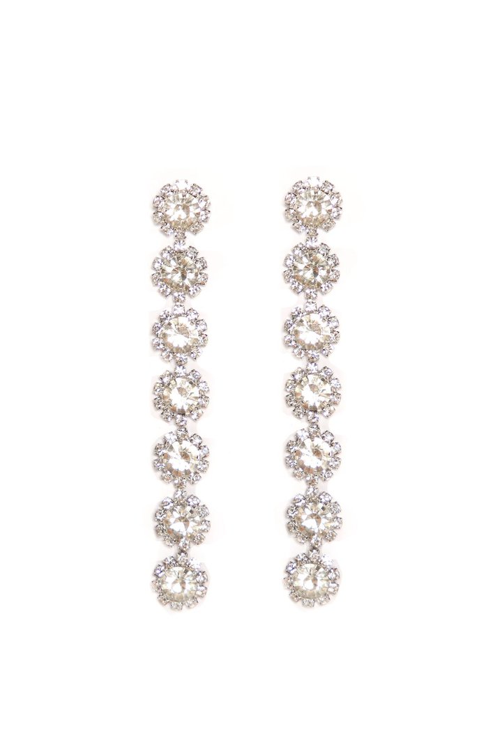 Keep Him Around Drop Earrings - Silver