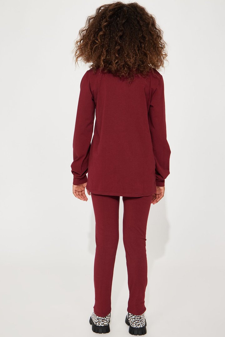Mini Paparazzi II Legging Set - Burgundy