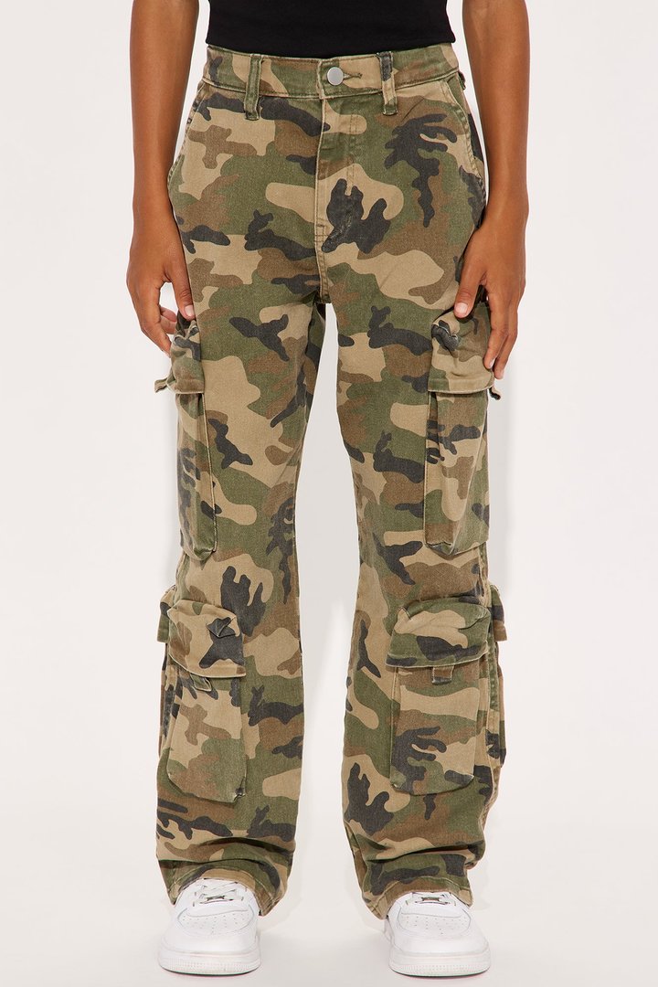 Mini Shane Baggy Cargo Jeans - Camouflage