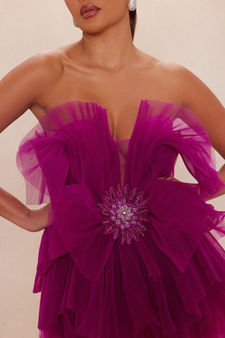 Angelica Tulle Gown - Magenta