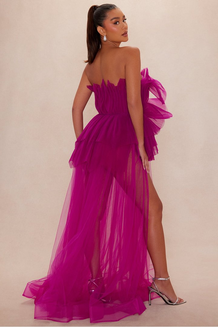 Angelica Tulle Gown - Magenta