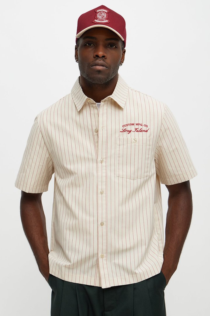 Long Island Mechanic Button Up Shirt - Natural