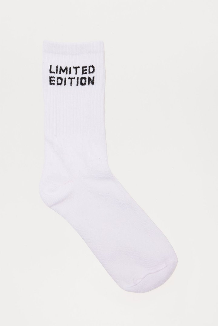 Mini I Am Limited Edition Crew Socks - White/Black