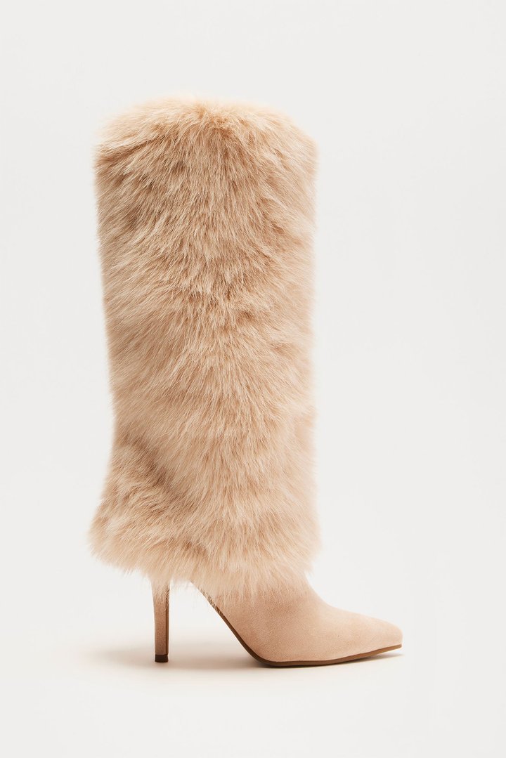 Go All Out Knee High Boots - Cream