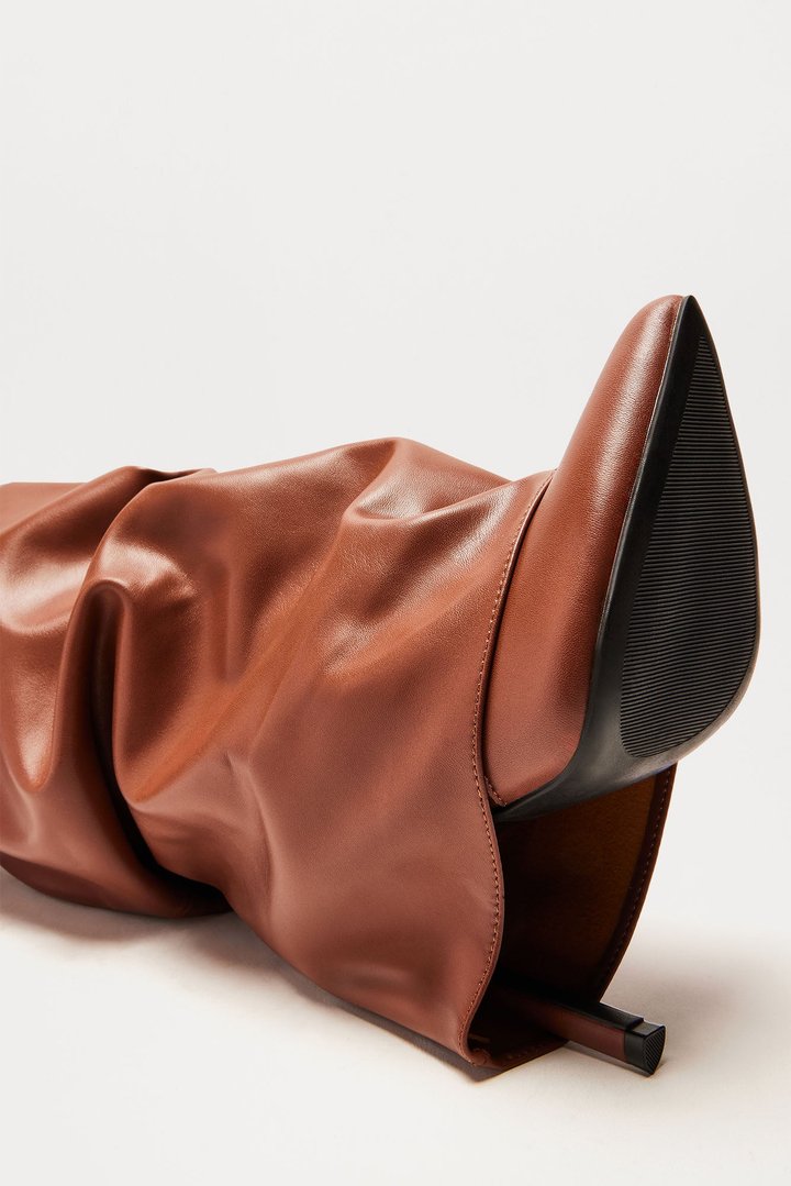 Elba Overlay Boots - Brown
