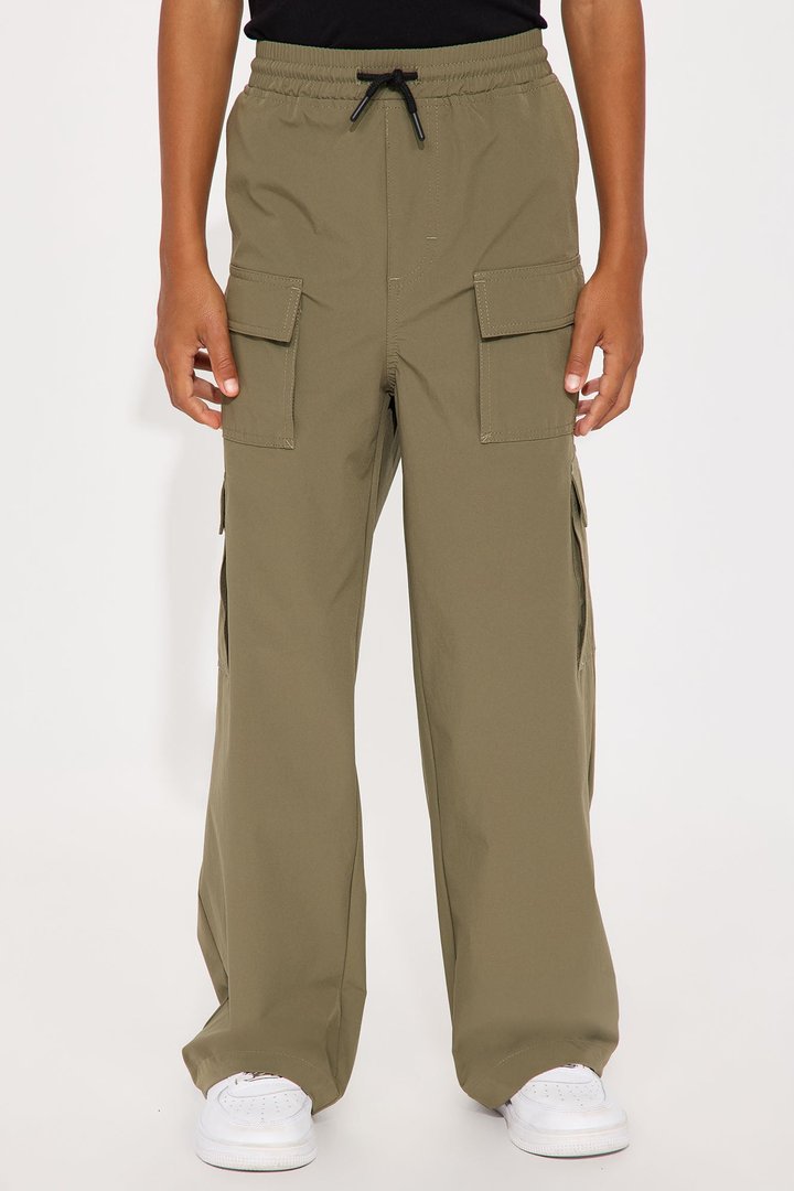 Mini Straight Many Phases Cargo Pants - Olive