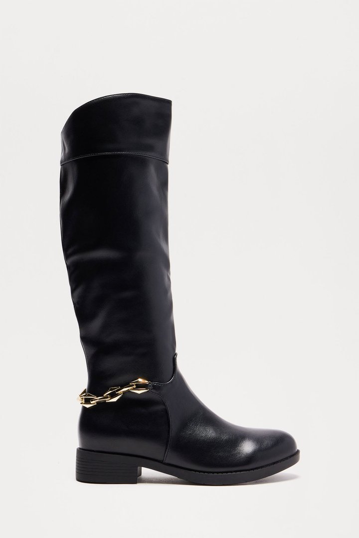 Portland Chain Boots - Black
