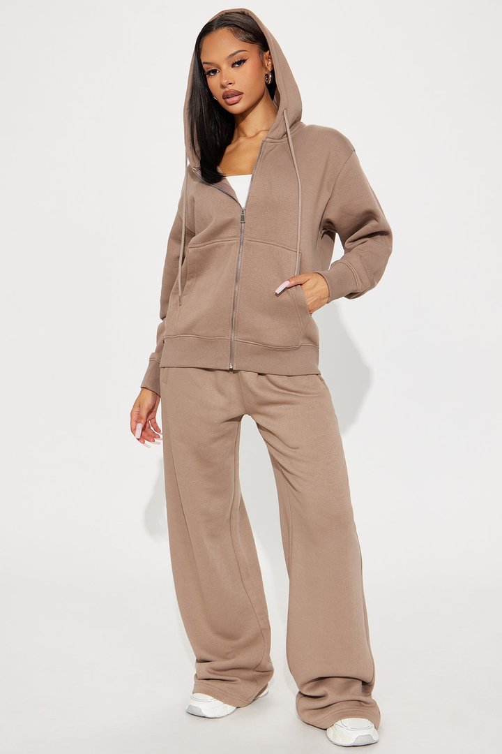 Stole My Ex Boyfriend's Oversized Zip Up Hoodie - Mocha